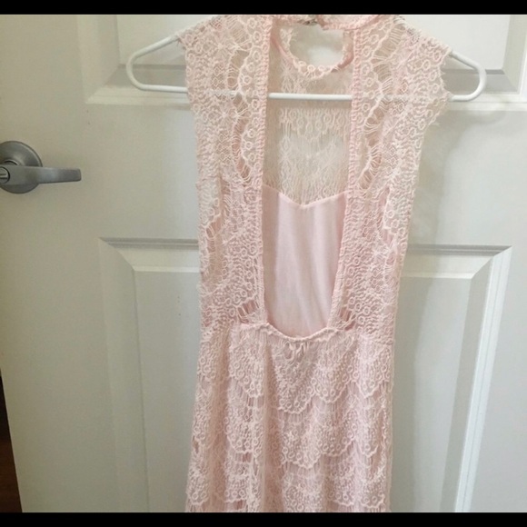 Free People Daydream Lace Light Pink Dress - Picture 2 of 3